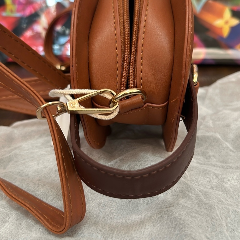 Violin Brown Shaped Bag Crossbody or Messenger Bag Sling Bag with Dust bag NWOT - Picture 9 of 16